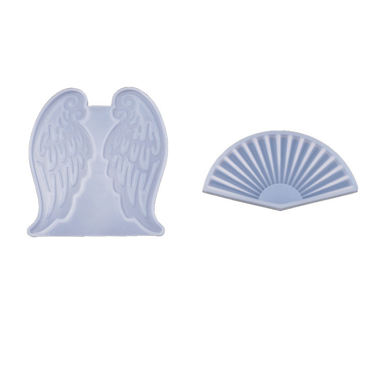 DIY folding wing fan resin mold crystal epoxy mold fan decoration ornaments ornaments pendant silicone mold